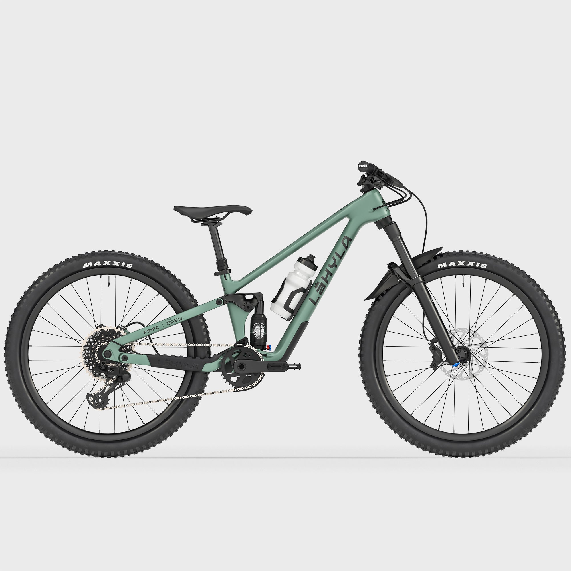 Lahyla Drew 24 24 inch kids full suspension bike, drive side profile