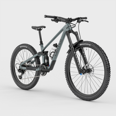 Lahyla Drew Mullet 26x24 full carbon kids full suspension mountain bike, front three-quarter view