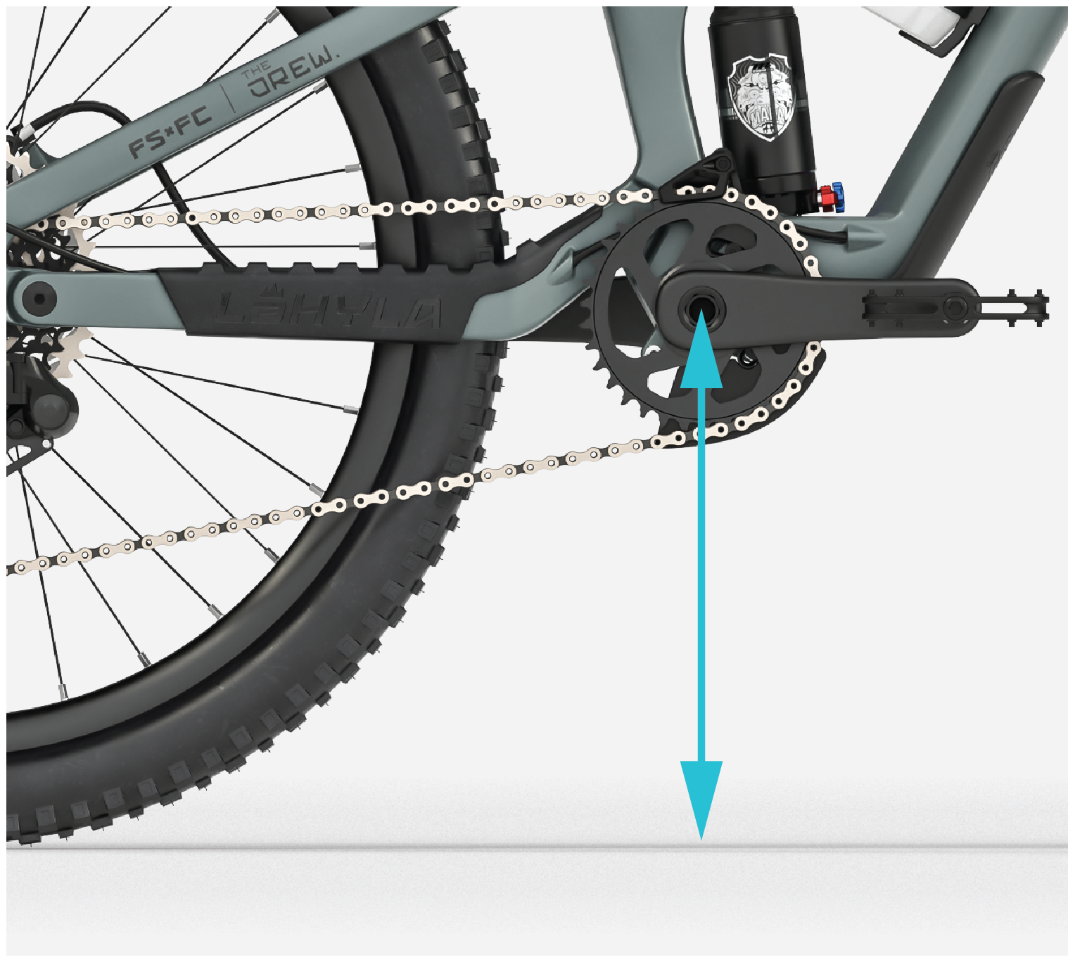 Lahyla Drew 24 low 26 cm bottom bracket for stability and confidence