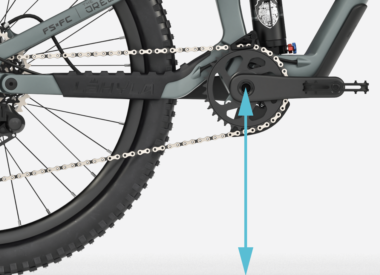 Lahyla Drew Mullet 26x24 low 26 cm bottom bracket for stability and confidence